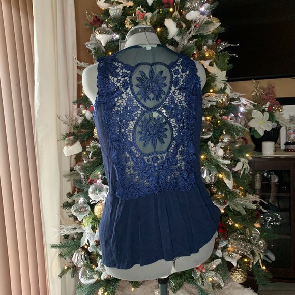 IT Girl Lace Back Women's Blouse - Picture 8 of 15